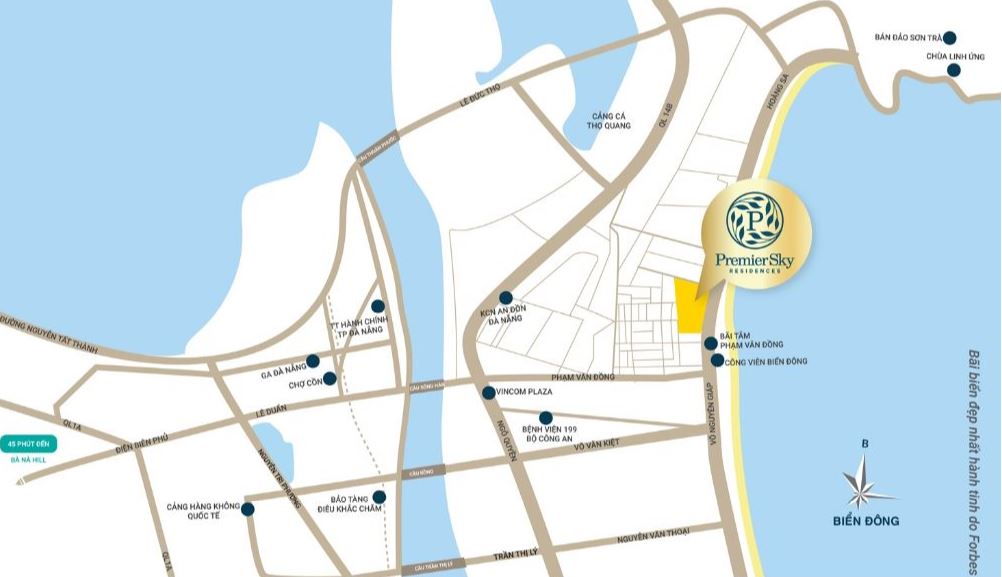 Vị Trí chung Cư Premier Sky Residences Đà nẵng