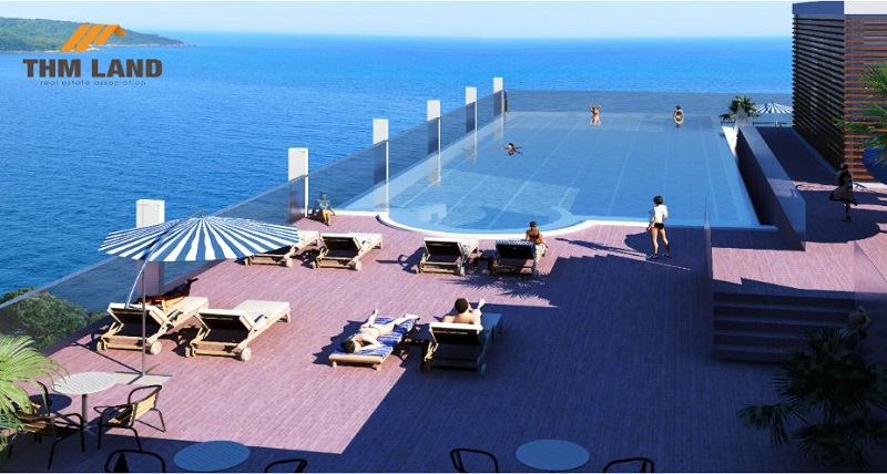 Bể bơi vô cực căn hộ premier sky residences tầng 38