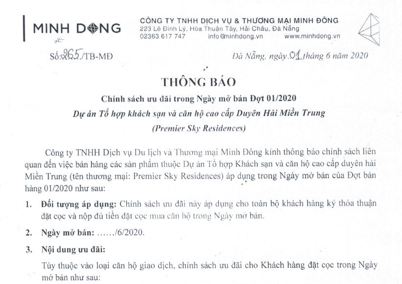 Chính sách ưu đãi trong ngày mở