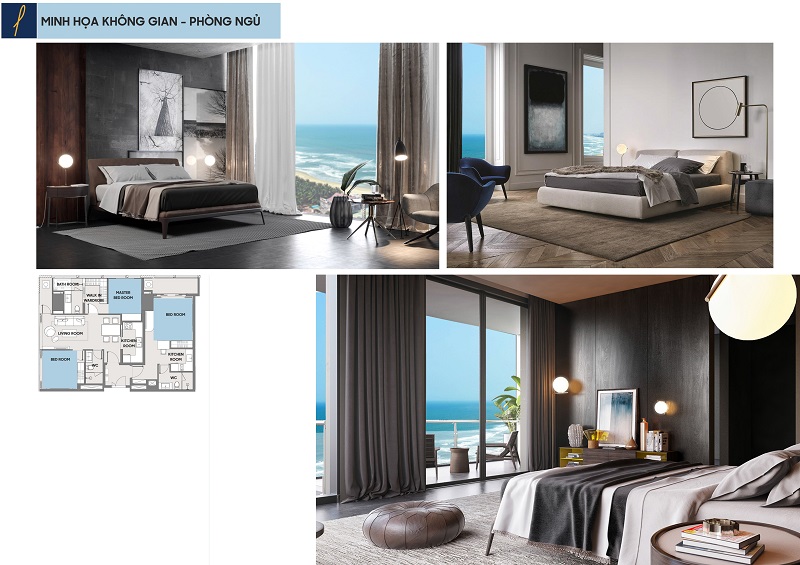 Không gian phòng ngủ Căn Hộ Premier Sky Residences Đà Nẵng