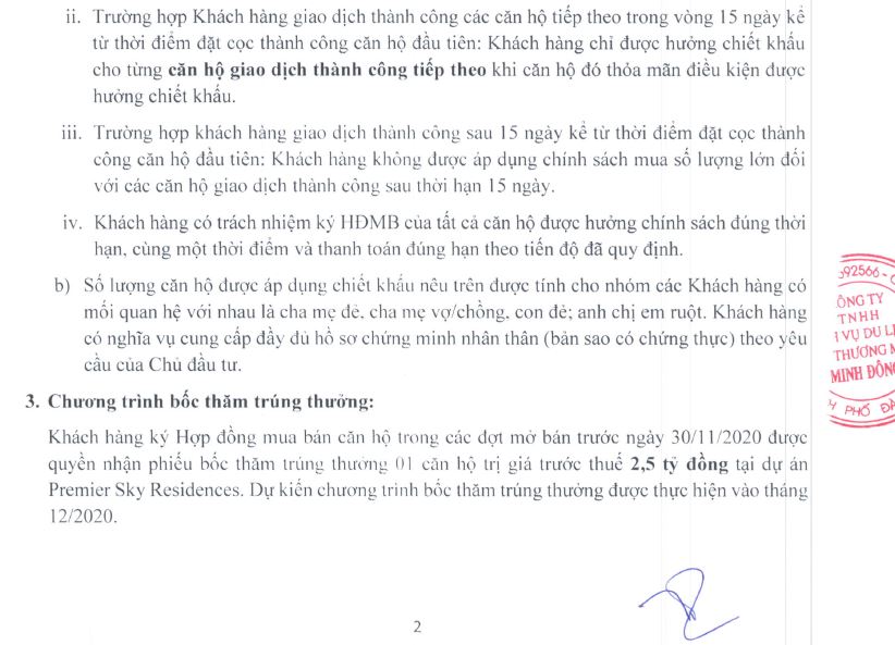 Thanh Toán Căn Hộ Premier Sky Residences Đà Nẵng
