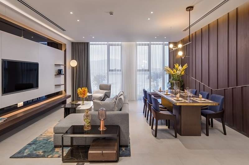 Phòng khách căn hộ risemount đà nẵng