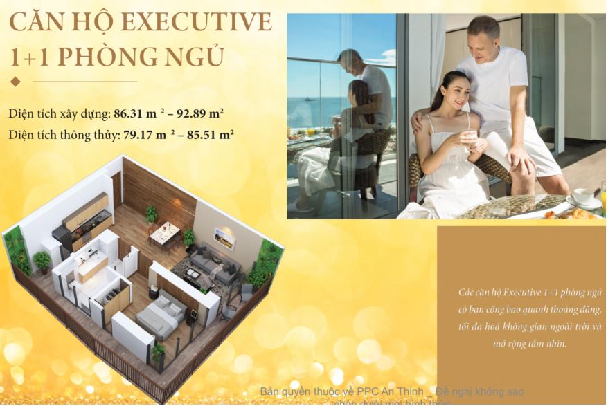 căn 1 + 1 phong ngủ