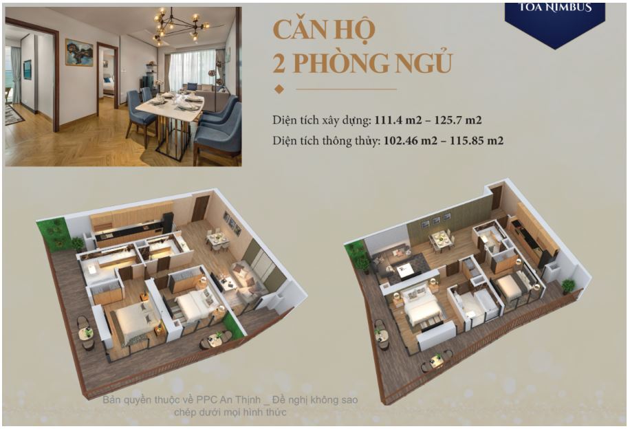 căn 2 phòng ngủ