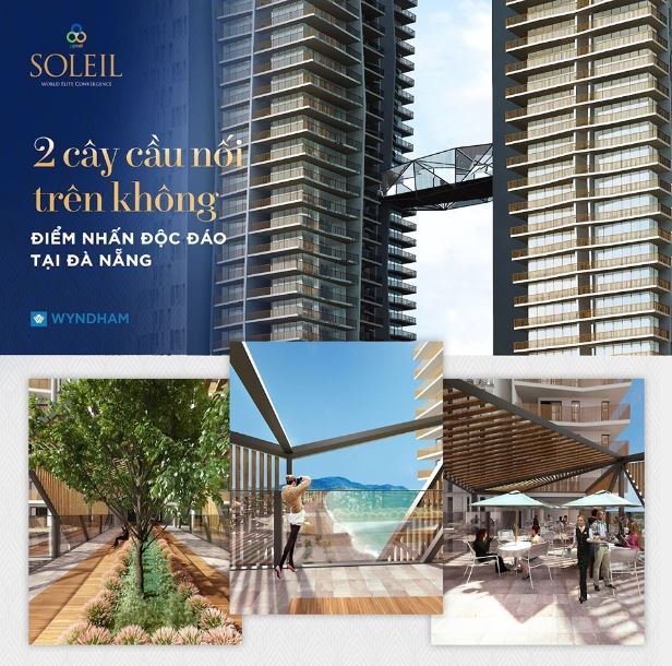 Cầu kết nối giữa các tòa nhà Wyndham Soleil Đà Nẵng