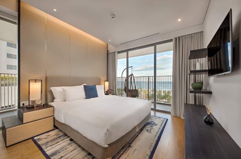 Phòng ngủ căn hộ wyndham soleil đà nẵng
