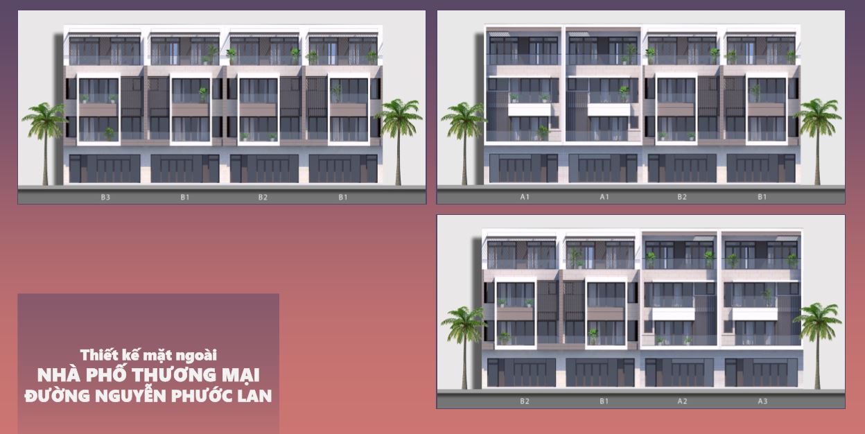 Phối Cảnh Mặt Trước Nhà Phố Nguyễn Phước Lan