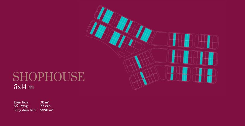 Mặt bằng shophouse hội an dor