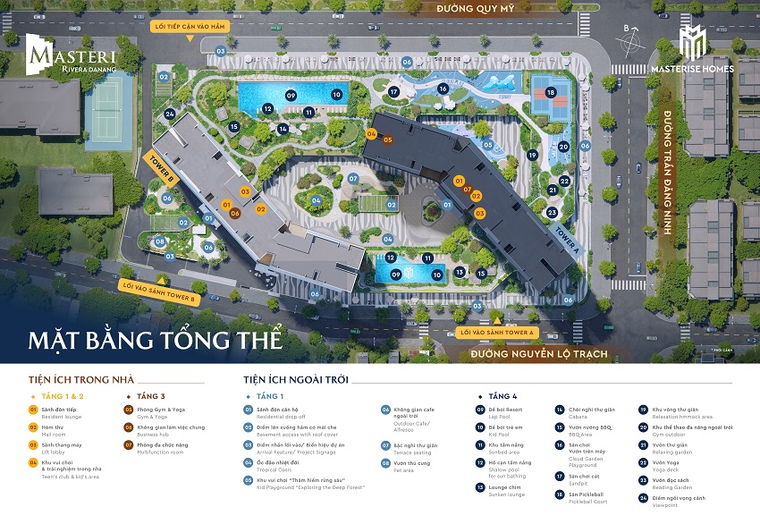 Tiện ích nội khu dự án Masteri Rivera Đà Nẵng