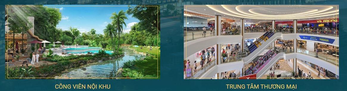 Công viên nội khu và trung tâm thương mại 