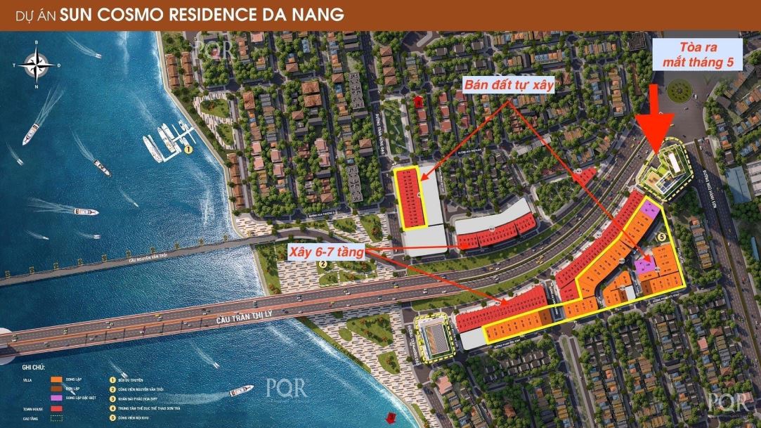 Mặt Bằng tổng thể dự án sun cosmo residence đà nẵng