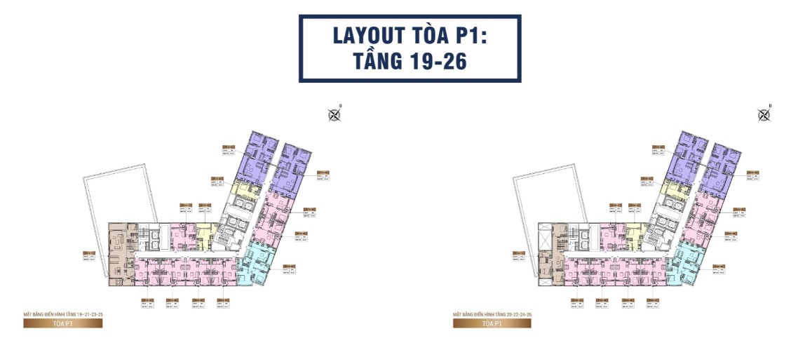 Tòa P1 Tầng 19 - tầng 26 Căn hộ Panoma Đà Nẵng