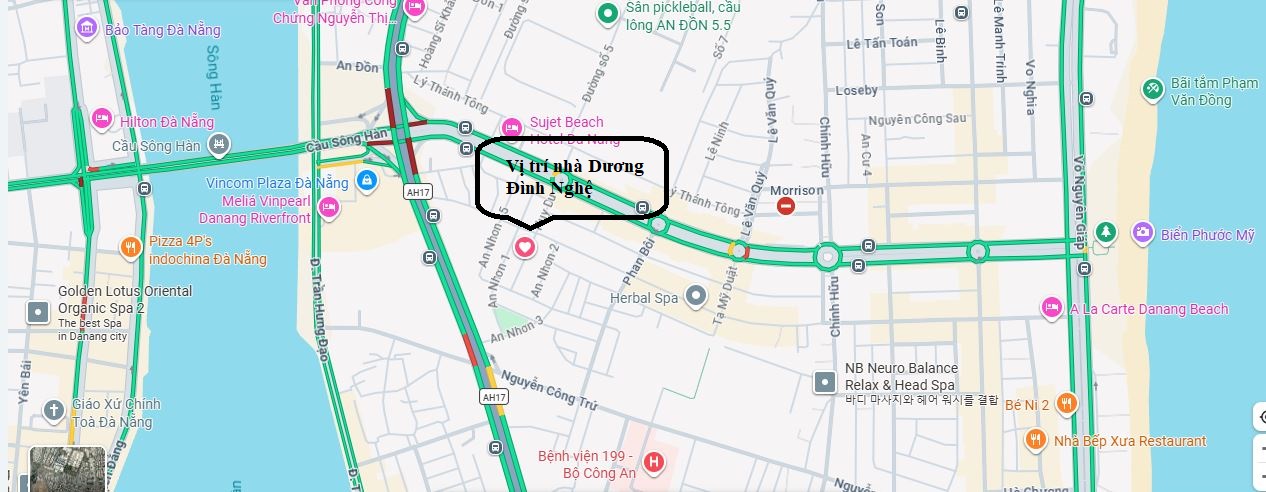 Vị trí nhà Đường Dương Đình Nghệ